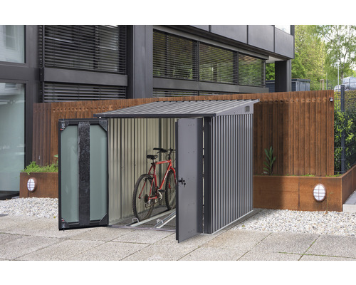 Fietsenstalling voor 3 fietsen, 149 x 192 cm, antraciet