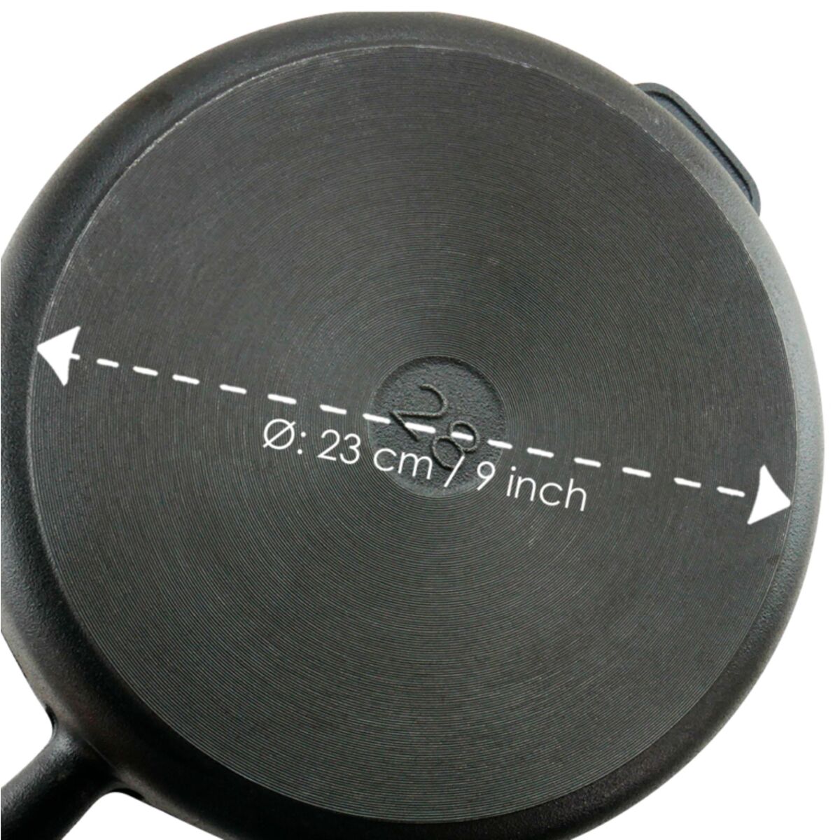 Støpejerns traktorpanne 28 cm, bøk