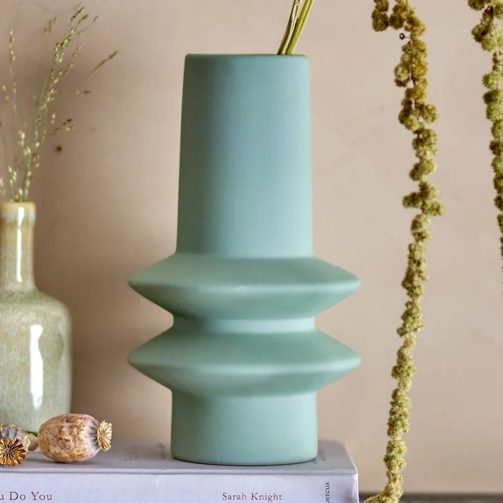 Bloomingville - Isold Vase, Ø 12,5 x H 22 cm, grün