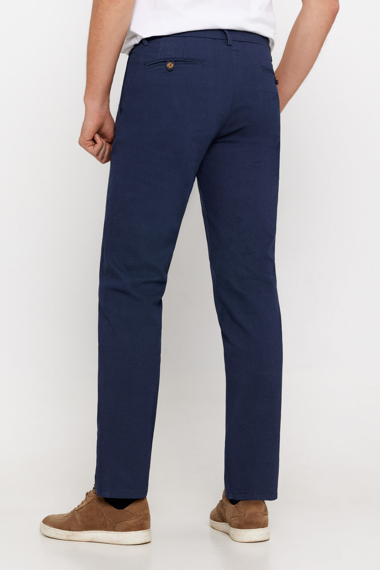 Calça chino estampada de corte regular