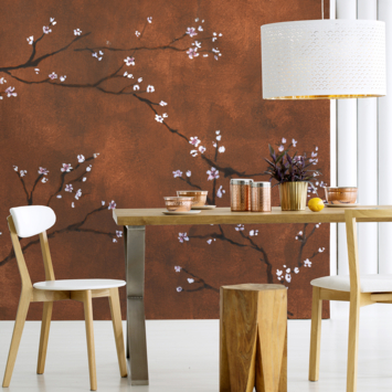 Fotobehang Chinese bloesem terra (107936)