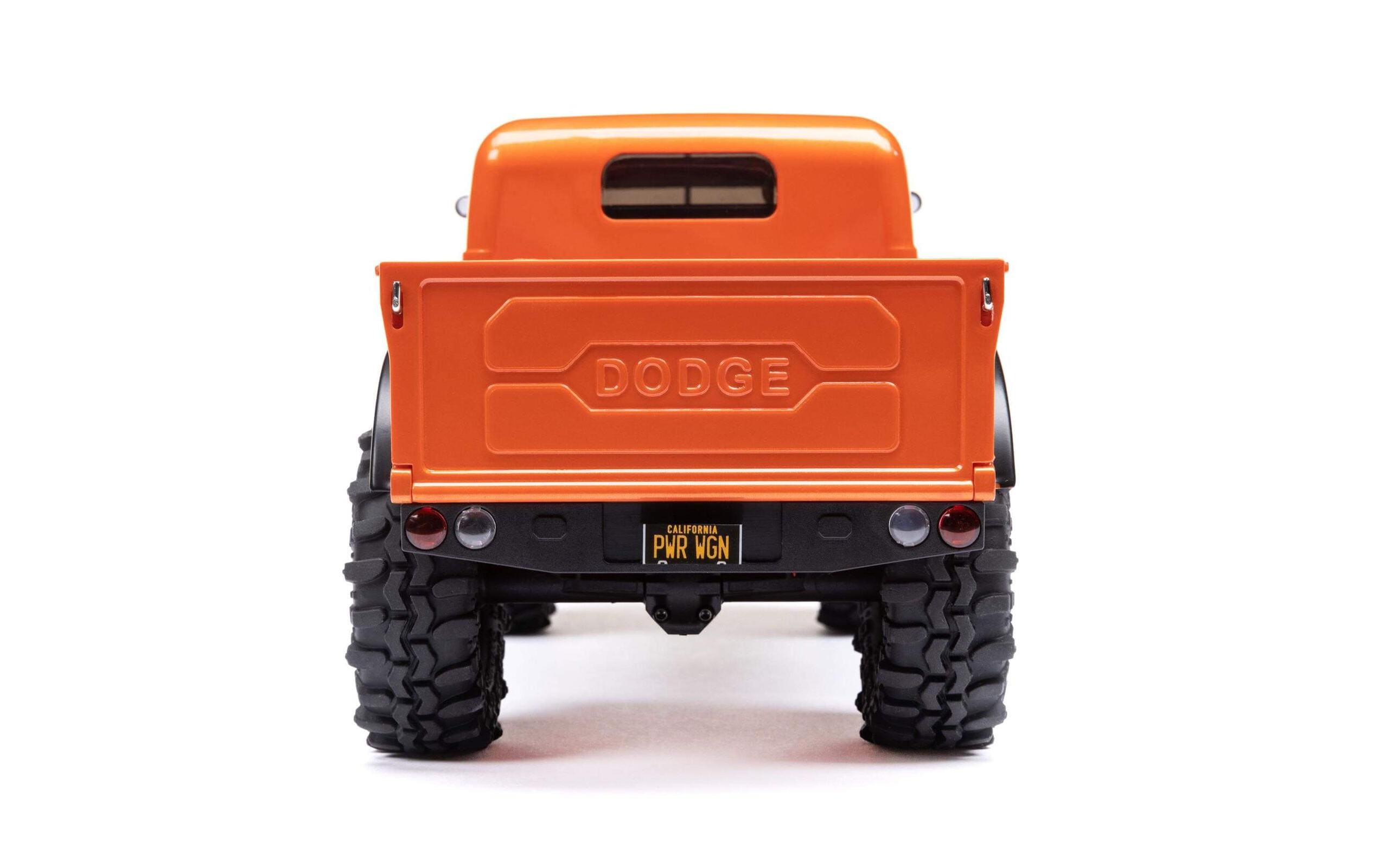Scale Crawler SCX24 Dodge Power Wagon Orange, 1:24, RTR<br>Kleiner 4wd Rock Crawler mit 4-Türiger Powerwagon Karosserie