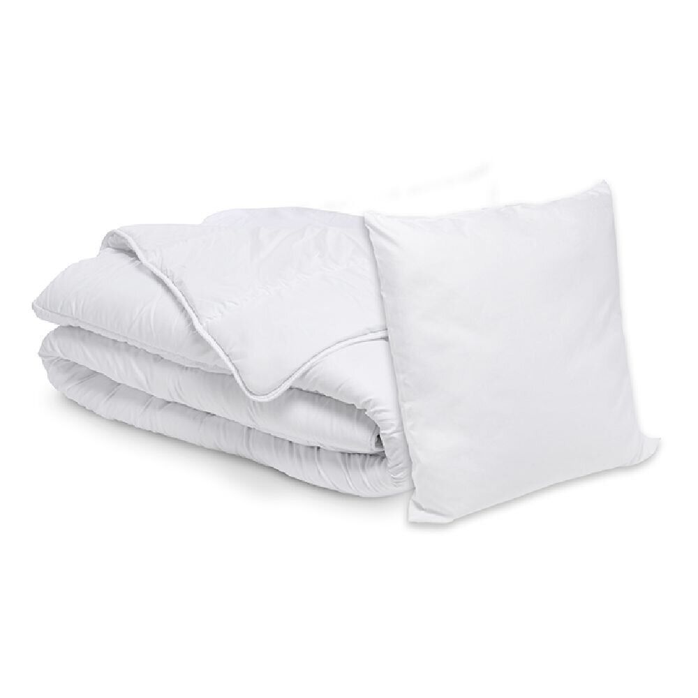 Pack couette tempérée 140x200cm et oreiller moelleux 60x60cm