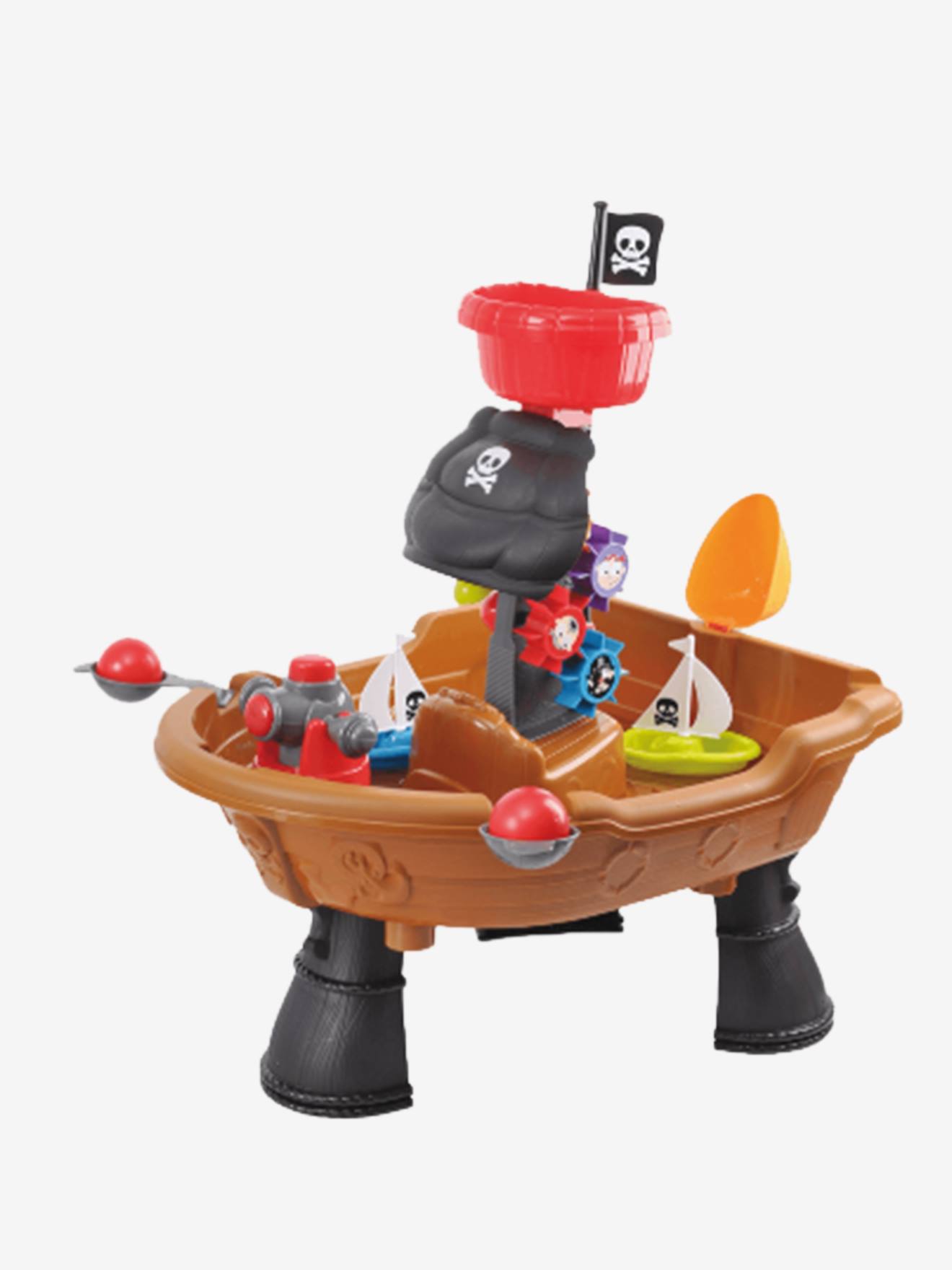 Mesa de água do navio pirata marrom