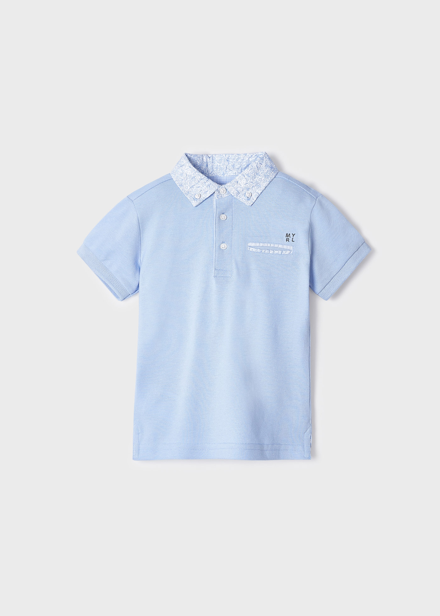 Camisa polo de algodão de manga curta para meninos