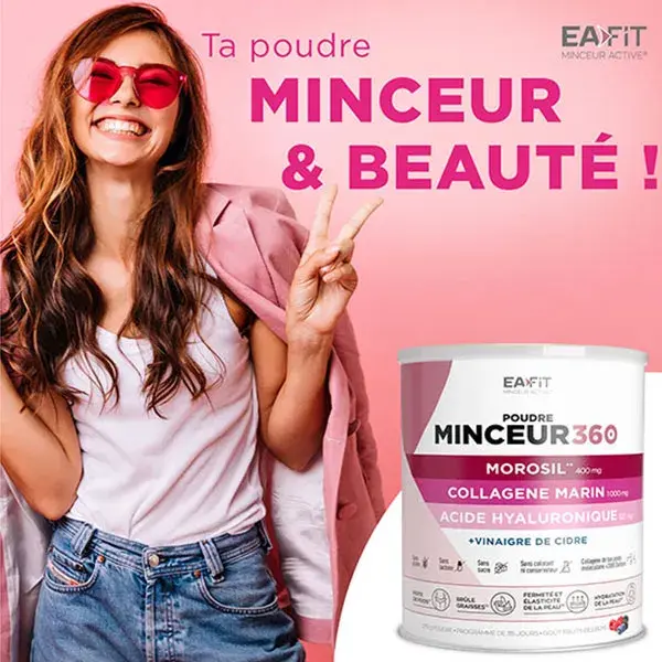 Eafit Slimming 360 Powder - Morosil + Colágeno Marinho + Ácido Hialurônico - Pacote com 3 sachês de 275g