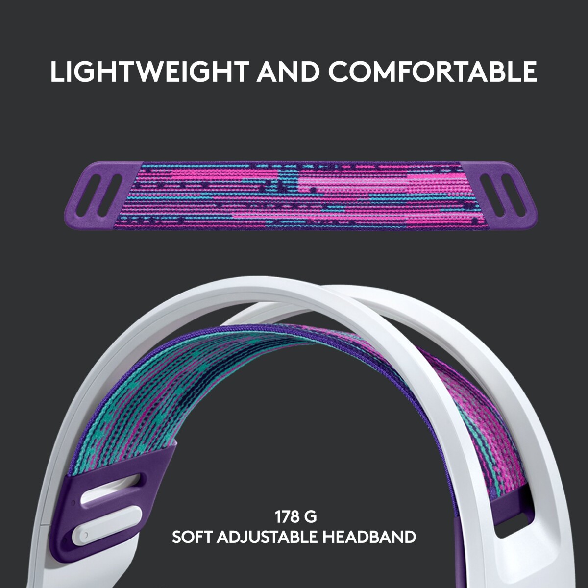 Logitech G733 Lightspeed - Rgb Gaming Headset - Hvid