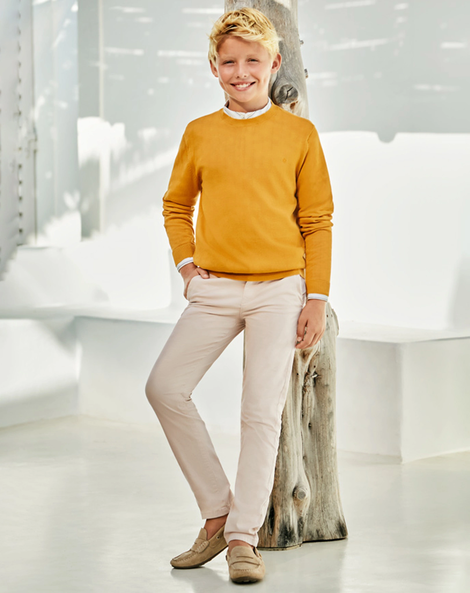 Chinohose BOY in creme