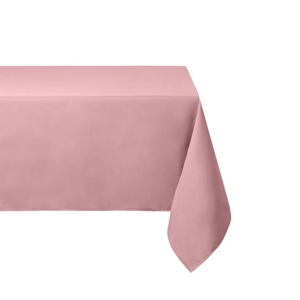 Stof Textile Tafelkleed - 145 x 240 cm - oud roze - Tafellaken