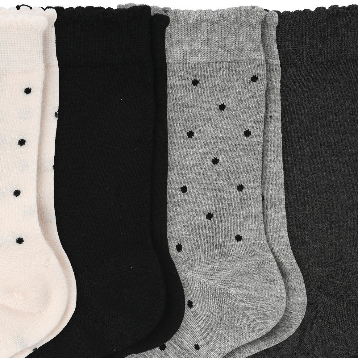 Gina Benotti 5 Paar Damen Socken mit Viskose weiss / schwarz / hellgrau