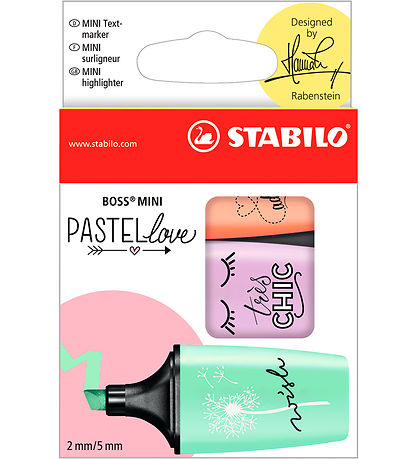 Stabilo Textmarker - Mini Pastel - 3 st. - Mehrfarbig