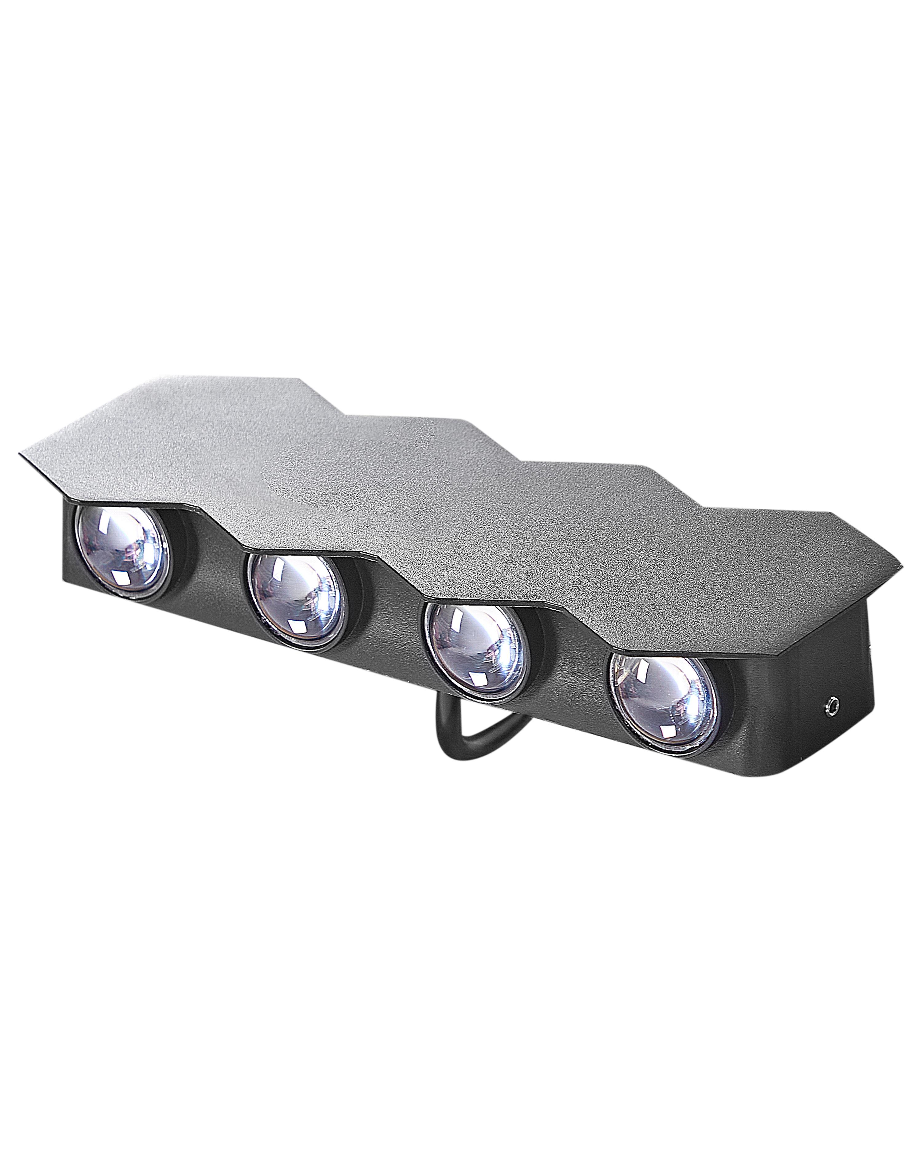 Set van 2 LED wandlampen voor buiten WELDON Zwart