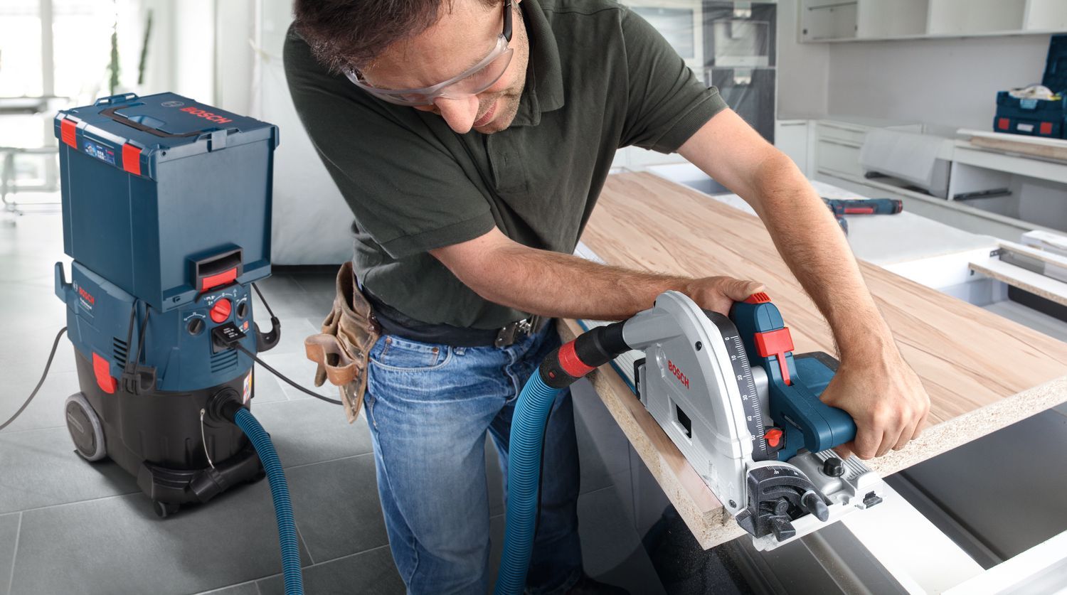 Bosch Professional GKT 55 GCE Invalzaag 165mm 1400W in L-Boxx - 0601675001