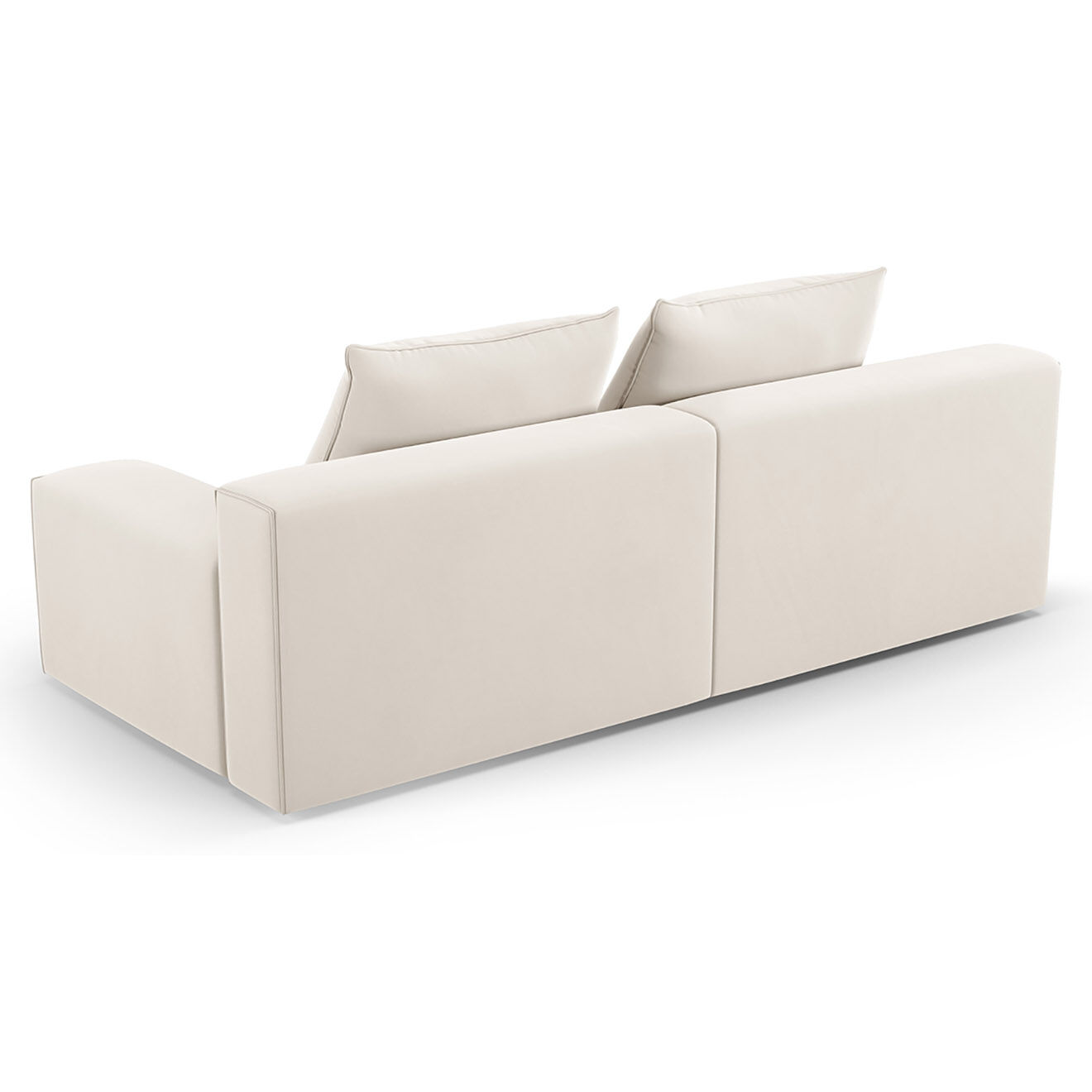 Mazzini Sofas Canapé Velours Ivy 3 Places beige - 210x105x89 cm