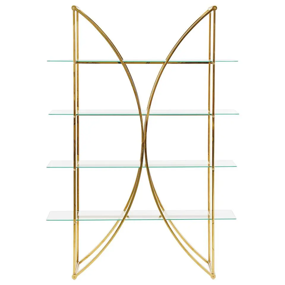HOLLOW - Boekenkast - Goud/Transparant - Metaal