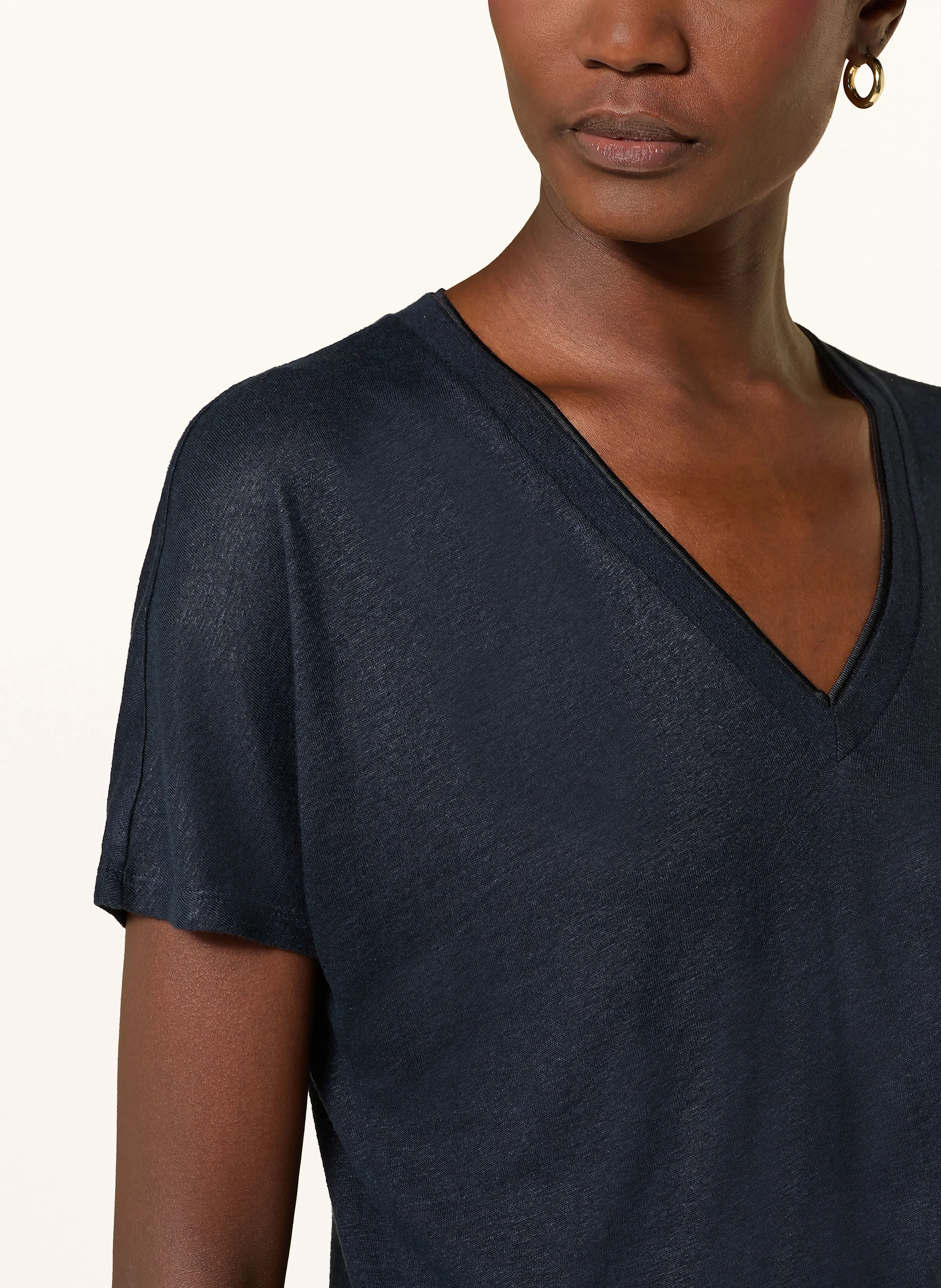 BOSS T-Shirt EYLINA mit Leinen