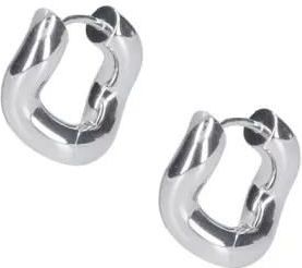 Charlotte Chesnais Oorbellen - Sculptural Silver Hoop Earrings With Polished Fini in multi