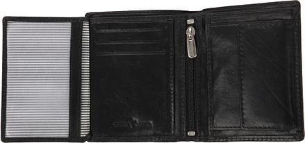Suitable Portemonnee Nikkei Zwart Leer - Skim Proof 1104- Nikkei Black kopen
