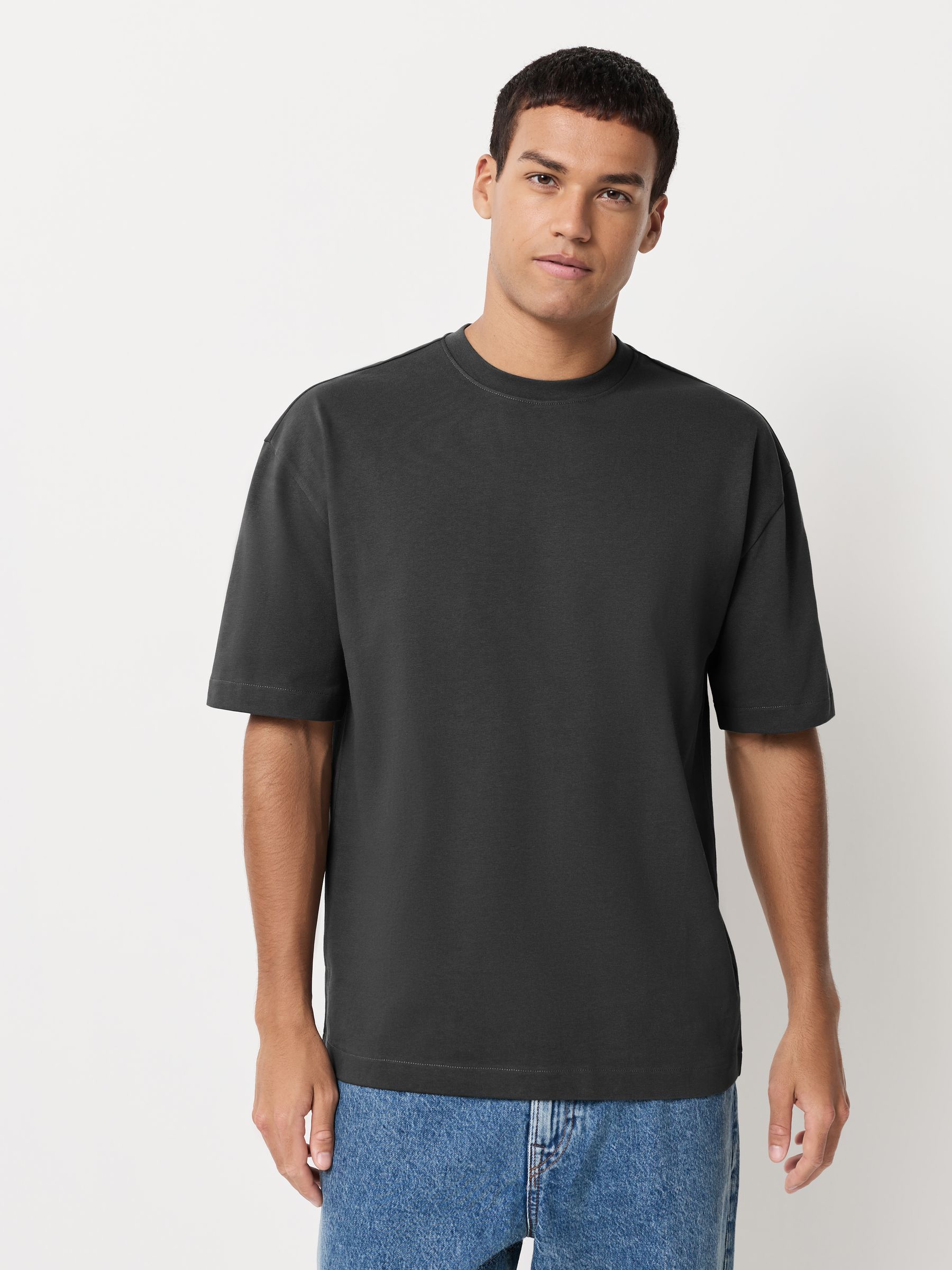 PastelGroen/Blauw/Ecru/leigrijs/Roze - Set van 5 ruimvallende dikke T-shirts