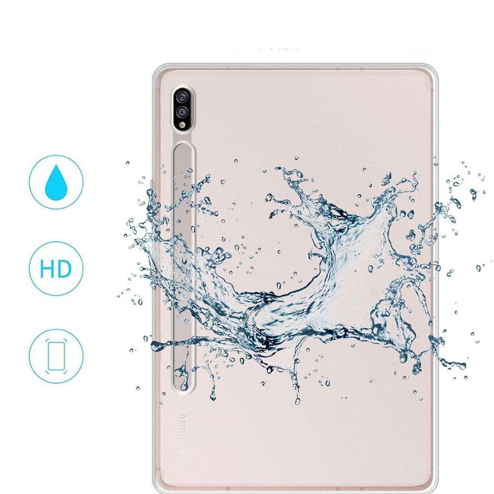 Samsung Galaxy Tab S8 / Tab S7 Gummi Case Hülle   Pencil Aussparung - Transparent (Matt)