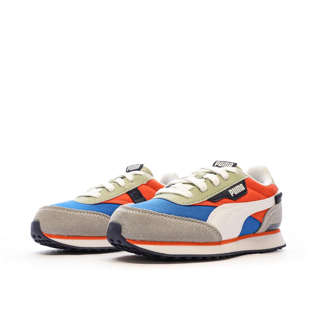 Puma Baskets Orange/Gris Garçon Puma Future Rider Play On
