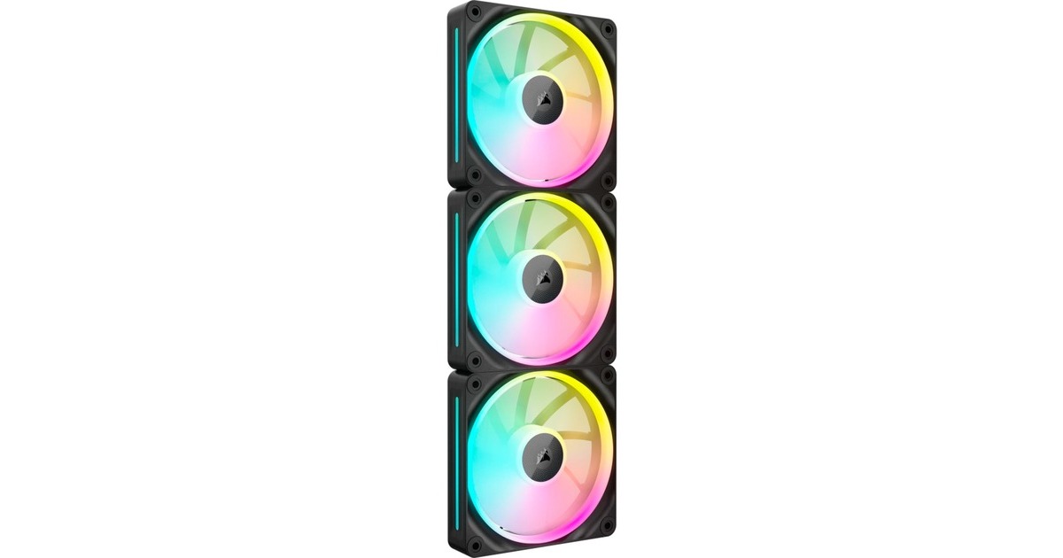 CorsairiCUE LINK LX120 RGB case fans  (Zwart, 3 stuks, 120 x 120 x 25 mm, PWM)