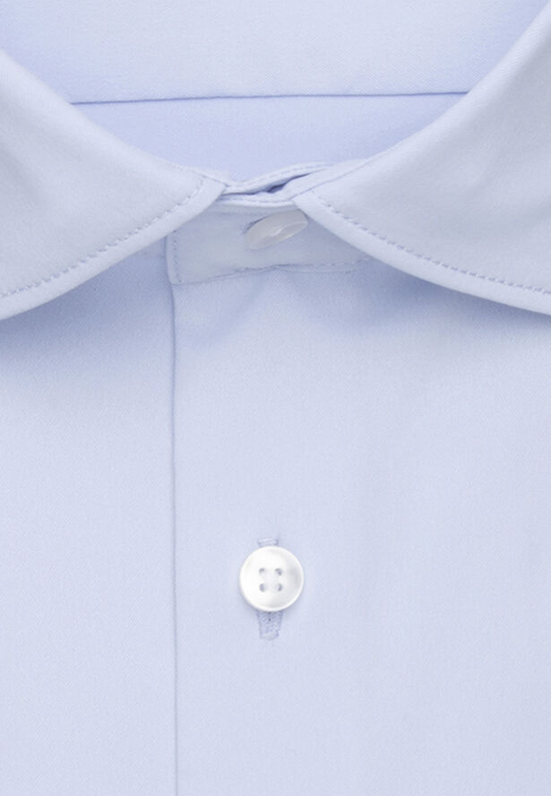 Seidensticker Performance shirt Slim Long sleeve Kent-Collar Uni Blue