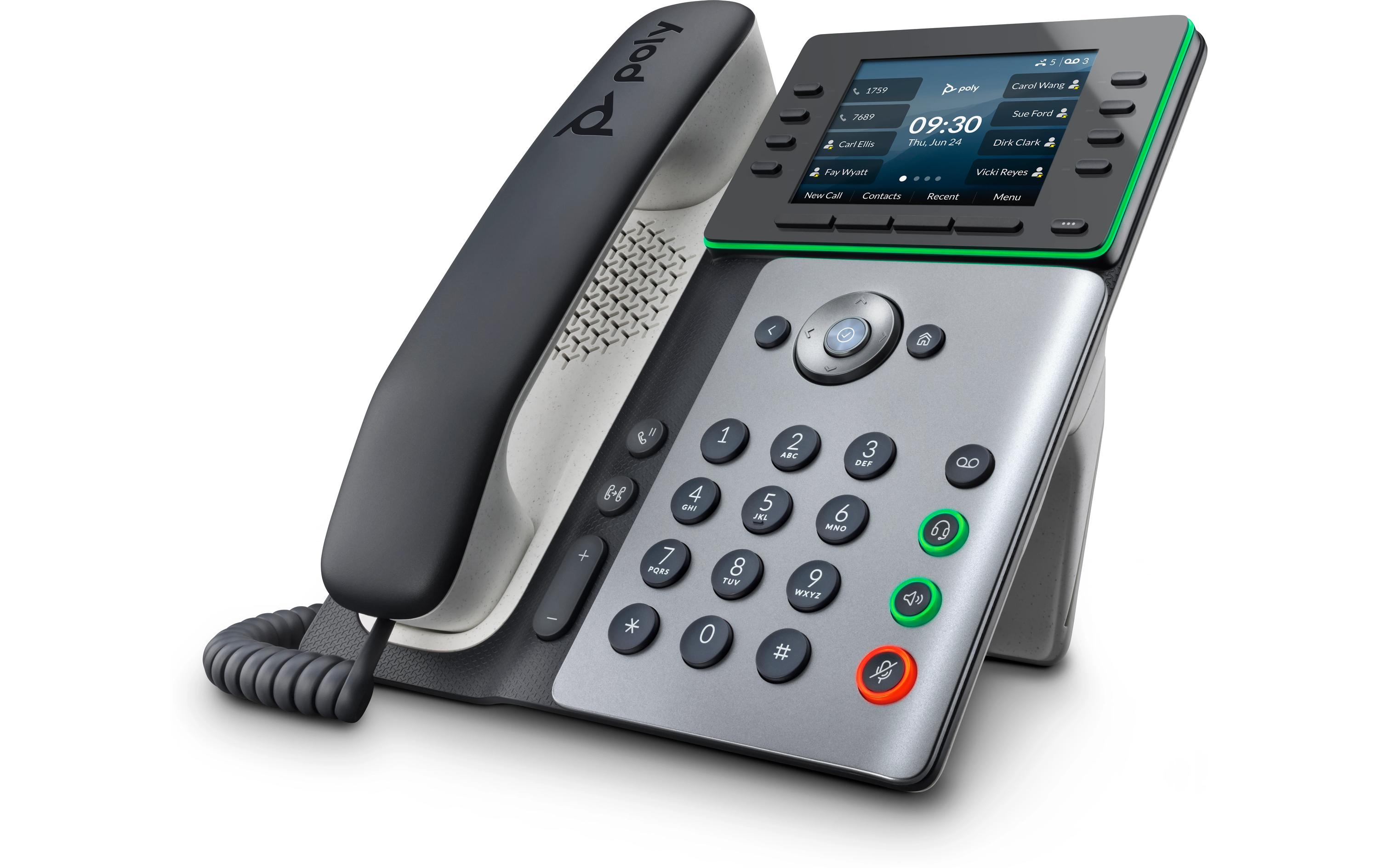 Tischtelefon Poly Edge E300 Grau/Schwarz/WeissEin Telefon für hohe Ansprüche