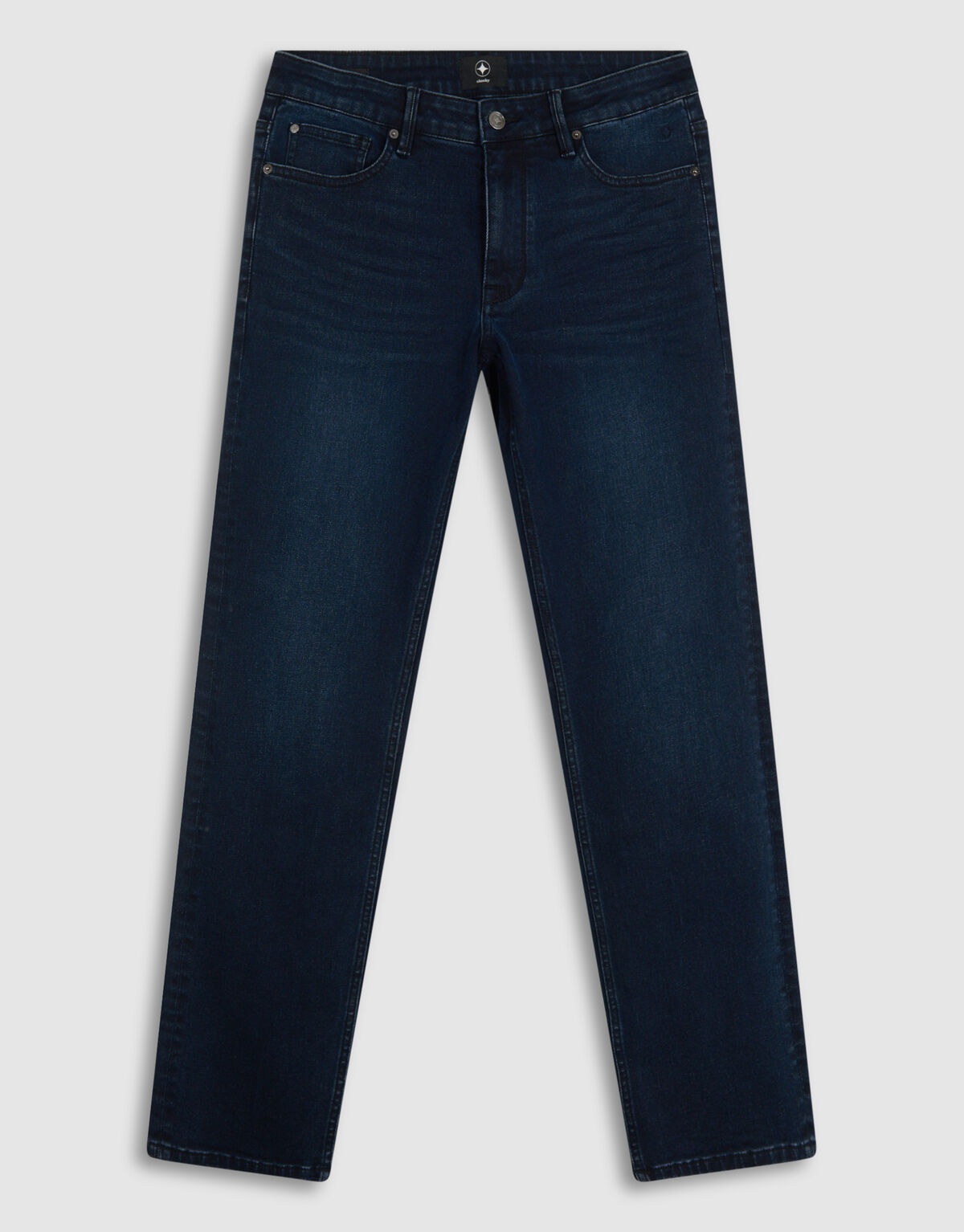 Slim Straight Fit Jeans Blauw/Zwart L32