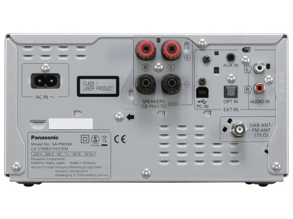 Panasonic SC-PMX94 - Audiosystem - 2 x 60 Watt - sølv