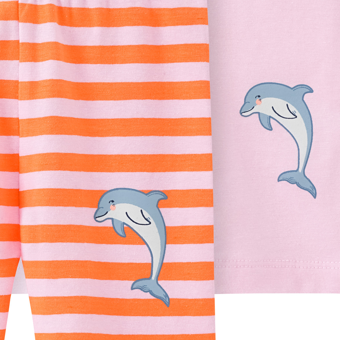 Topomini 2 Baby Radler mit Delfin-Print rosa / orange