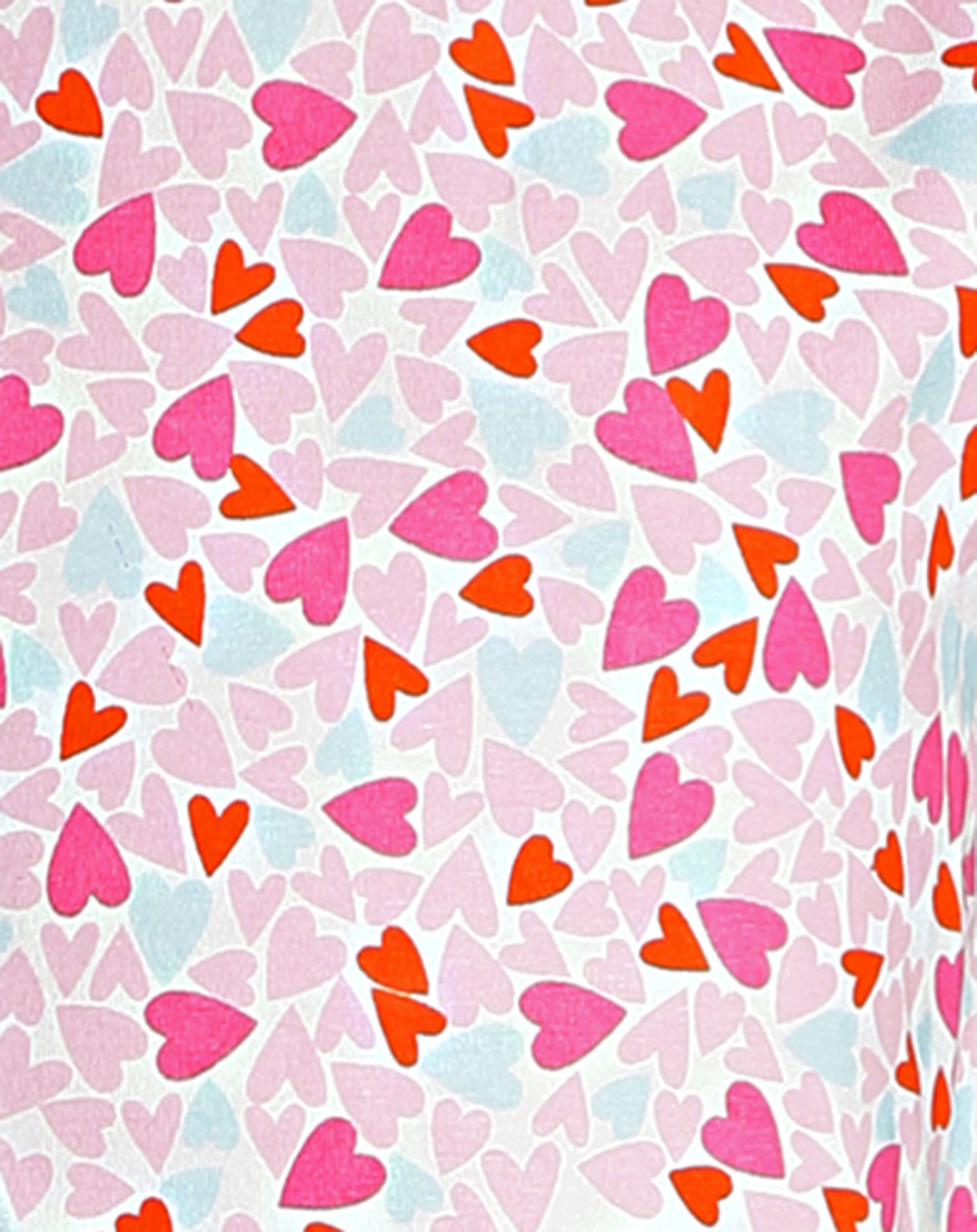 Kurzarm-Kleid HEARTS AOP mit Tasche in candy pink