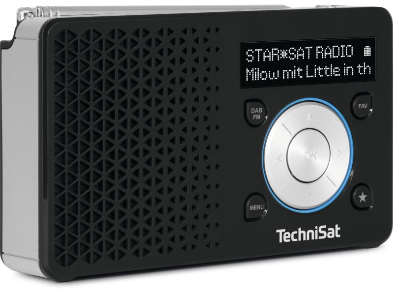 Technisat DigitRadio 1 Schwarz Portables DAB /UKW-Radio mit integriertem Akku
