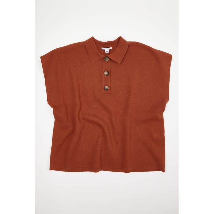 Veritas-Loungewear top met kraag
