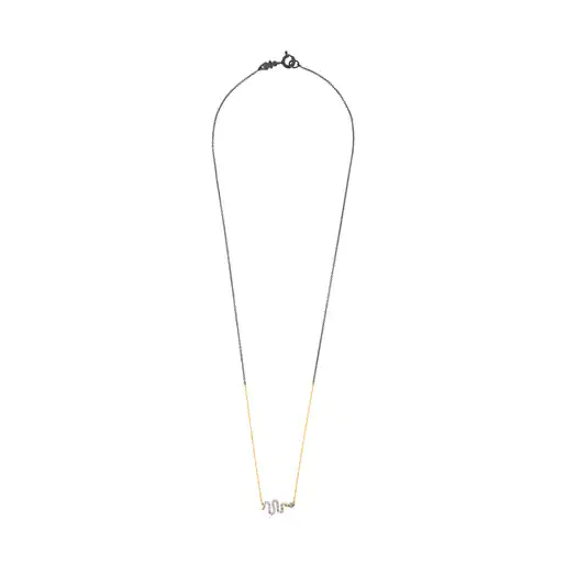 Colar Gem Power em ouro e prata com diamantes