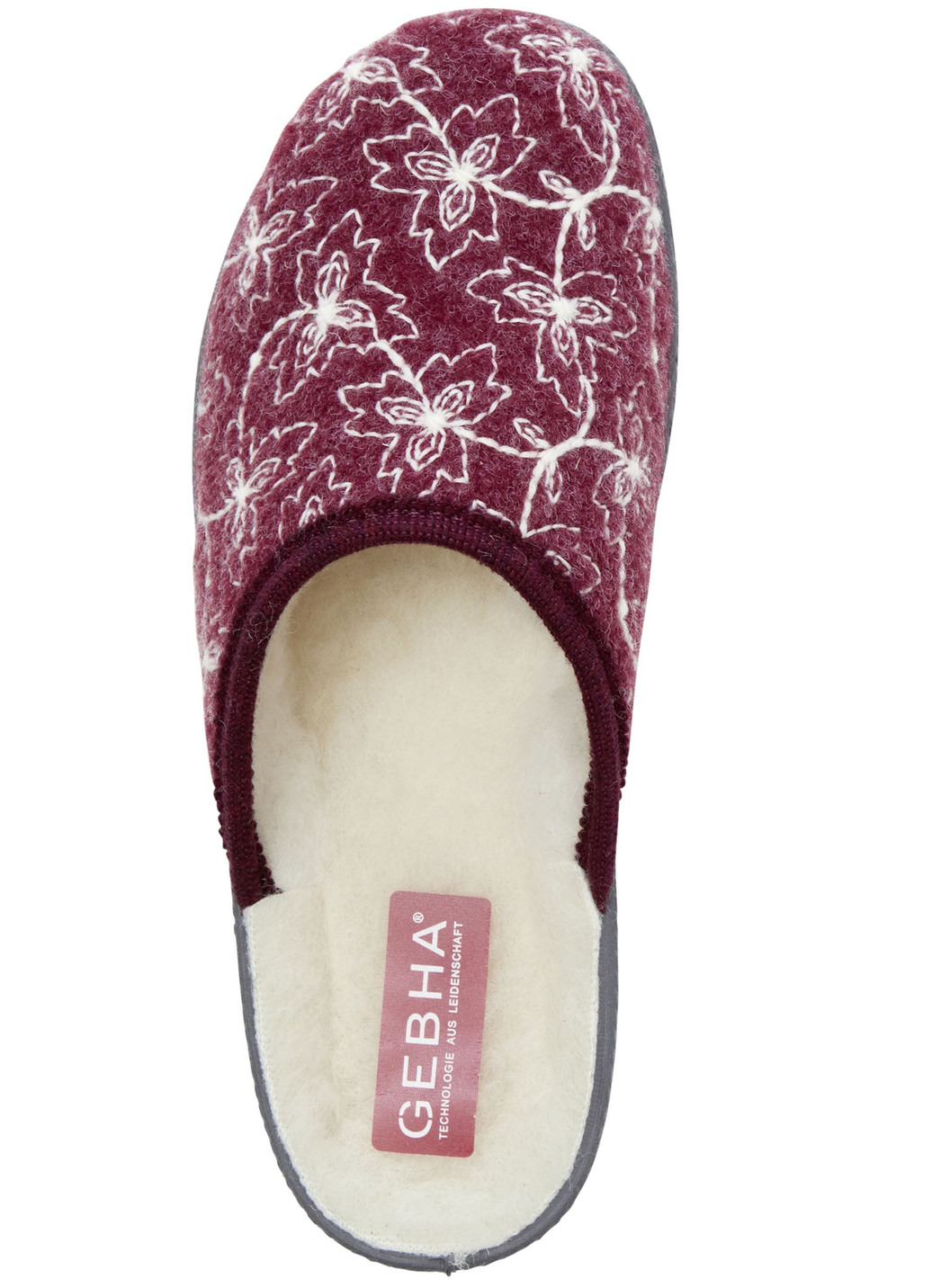 Textil-Pantoffel mit schöner Stickerei