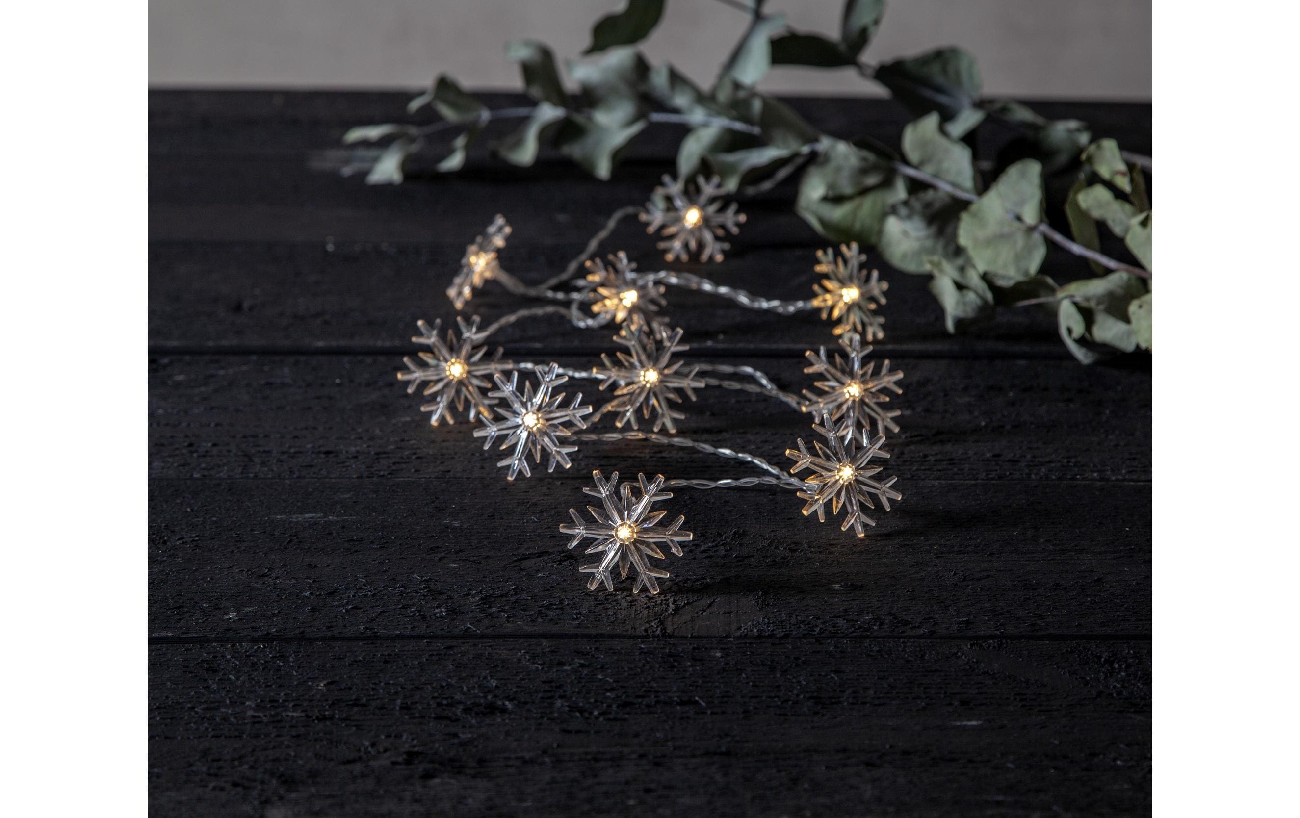 LED-Lichterkette Izy Schneeflocke, 10 LED, 1.35 m, IndoorLED Weihnachtslichterkette