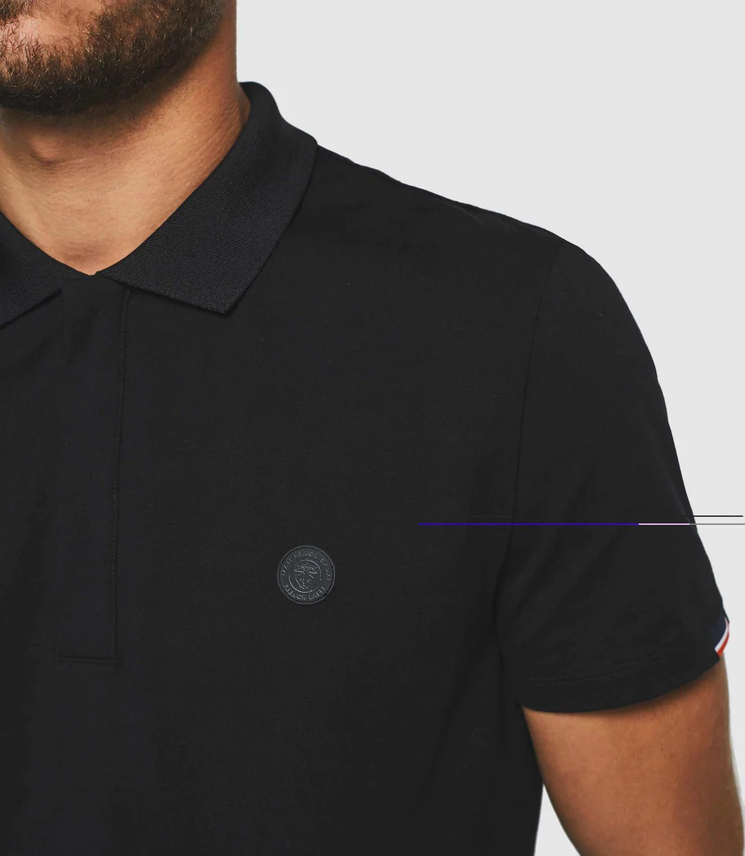 Polo manches courtes noir 