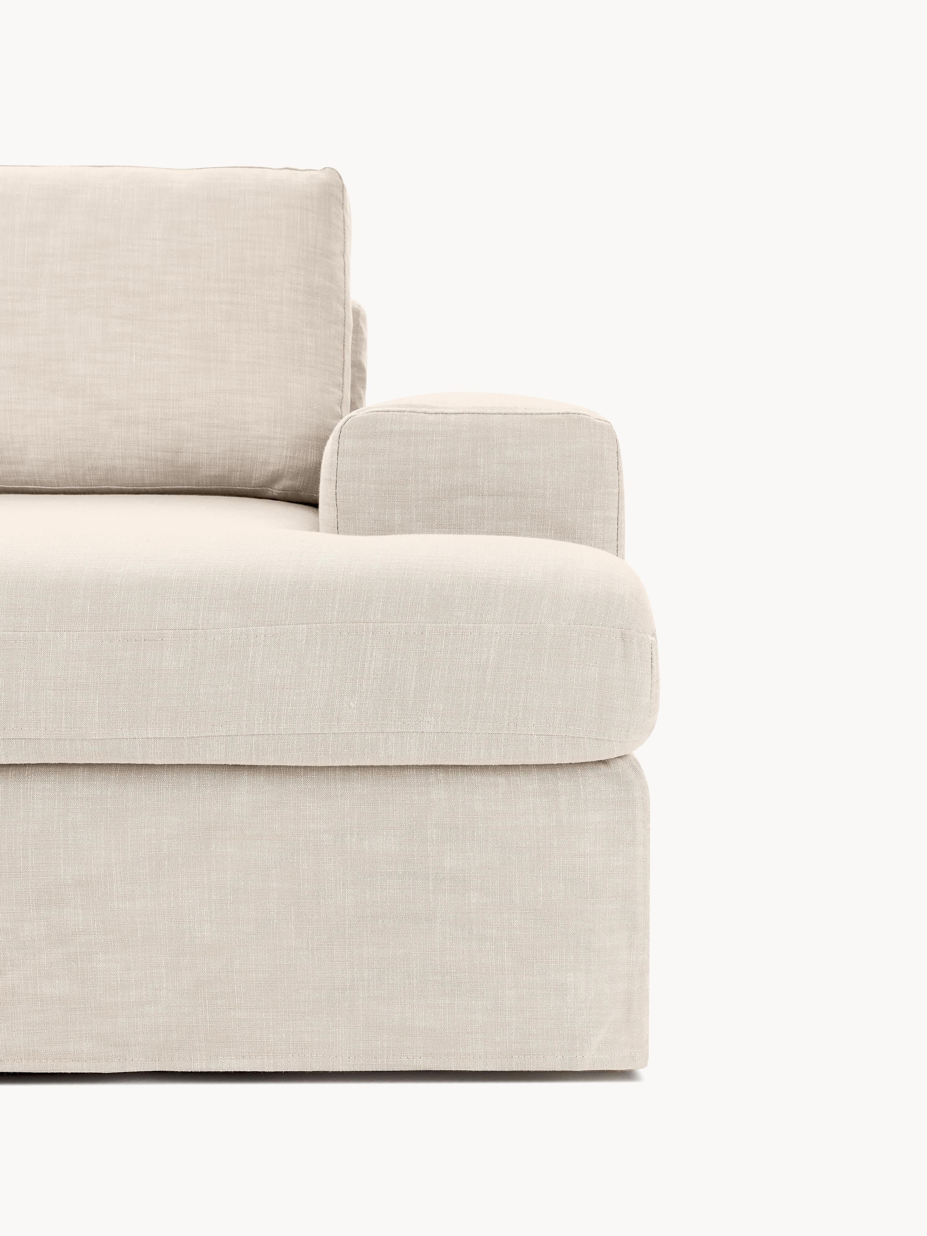 Modulaire bank Russell (4-zits) met poef (links/rechts)