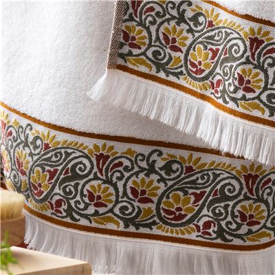 Linge de toilette liteau arabesque - 450 g/m²