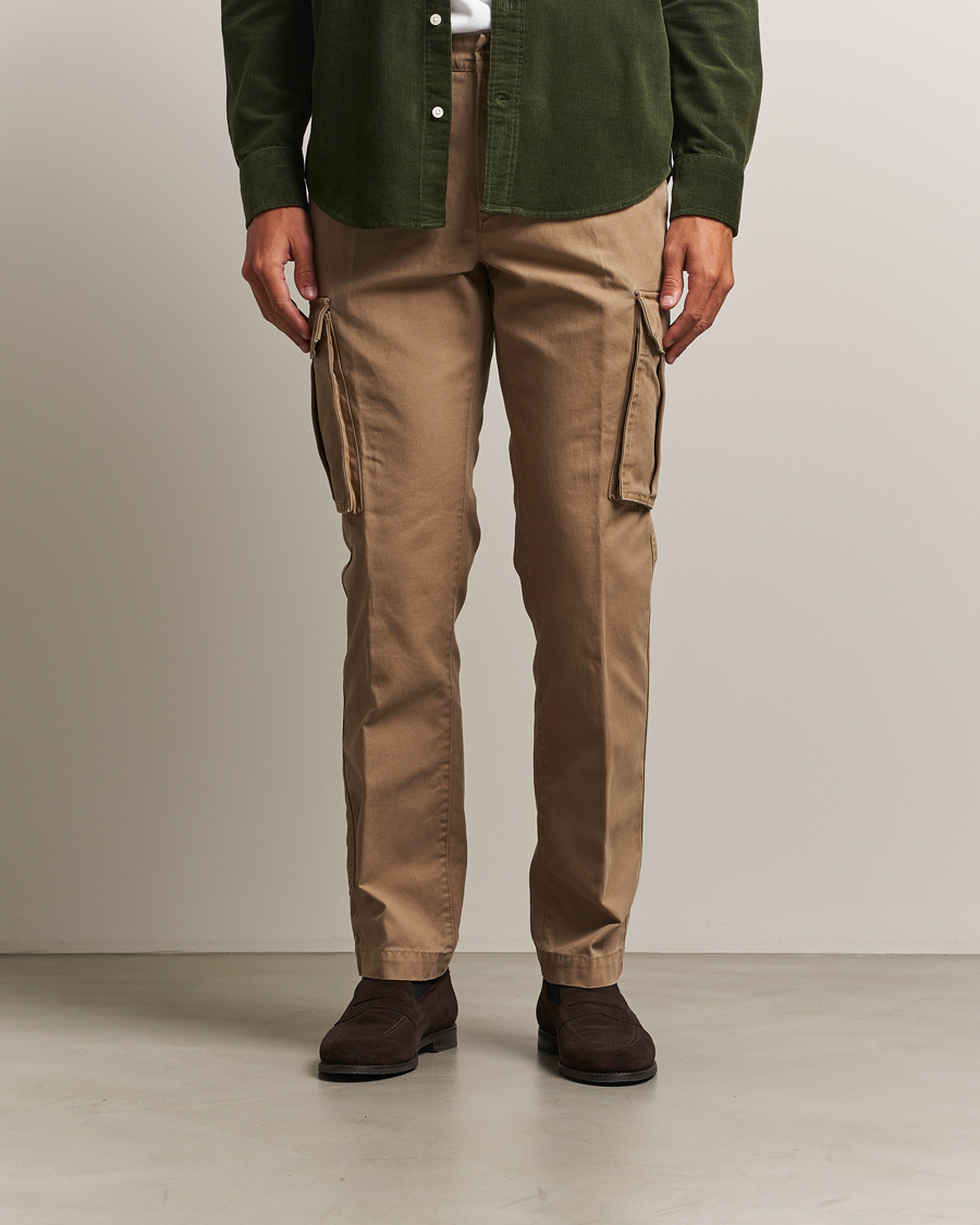 GANT Regular Fit Cotton Twill Cargo Pants Light Taupe