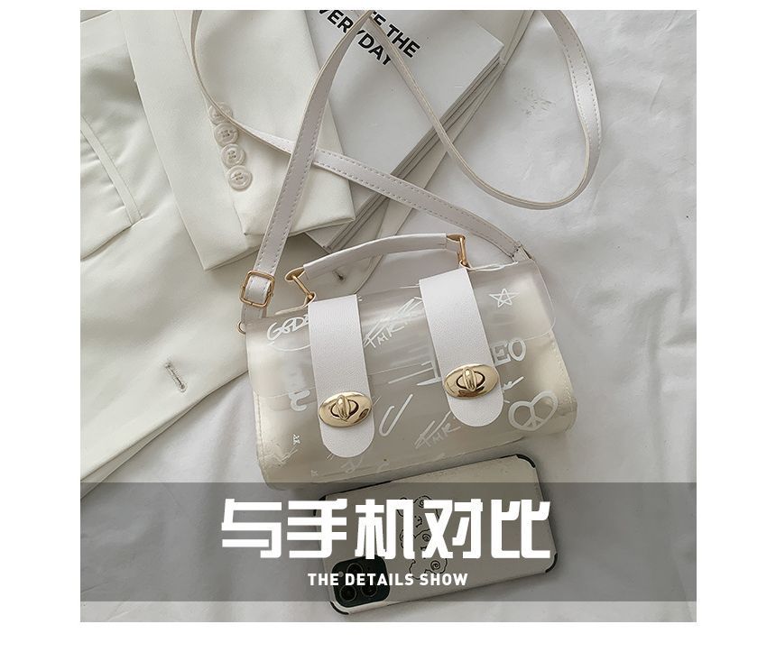 NewTown - Flap Graffiti Transparante Crossbody Tas