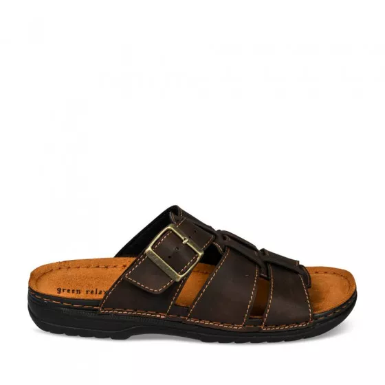 Mules MARRON GREEN RELAX