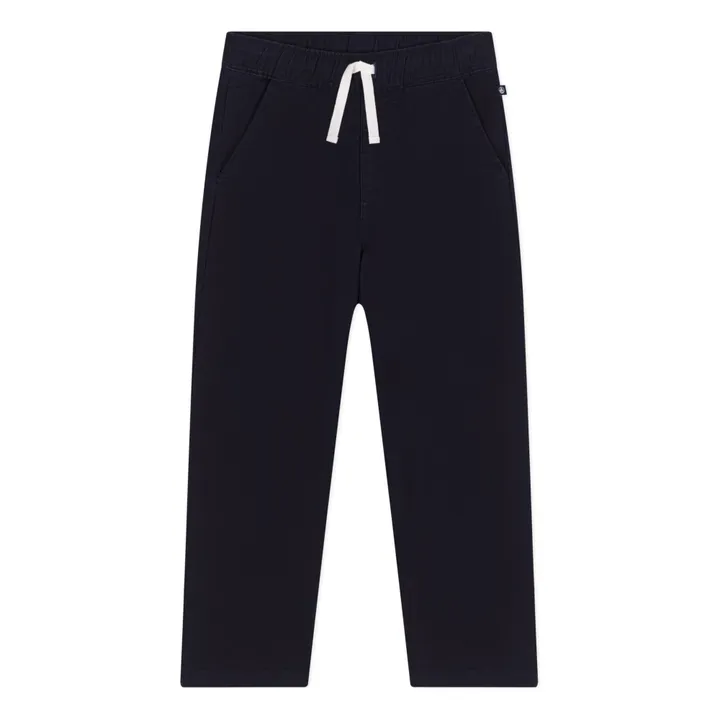 Petit Bateau Pantalon Maska Coton Lin | Bleu marine