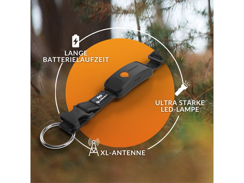 Weenect GPS-Tracker für Hunde XT mit Halsband schwarz Verstellbares Halsband mit Tracking-Funktion