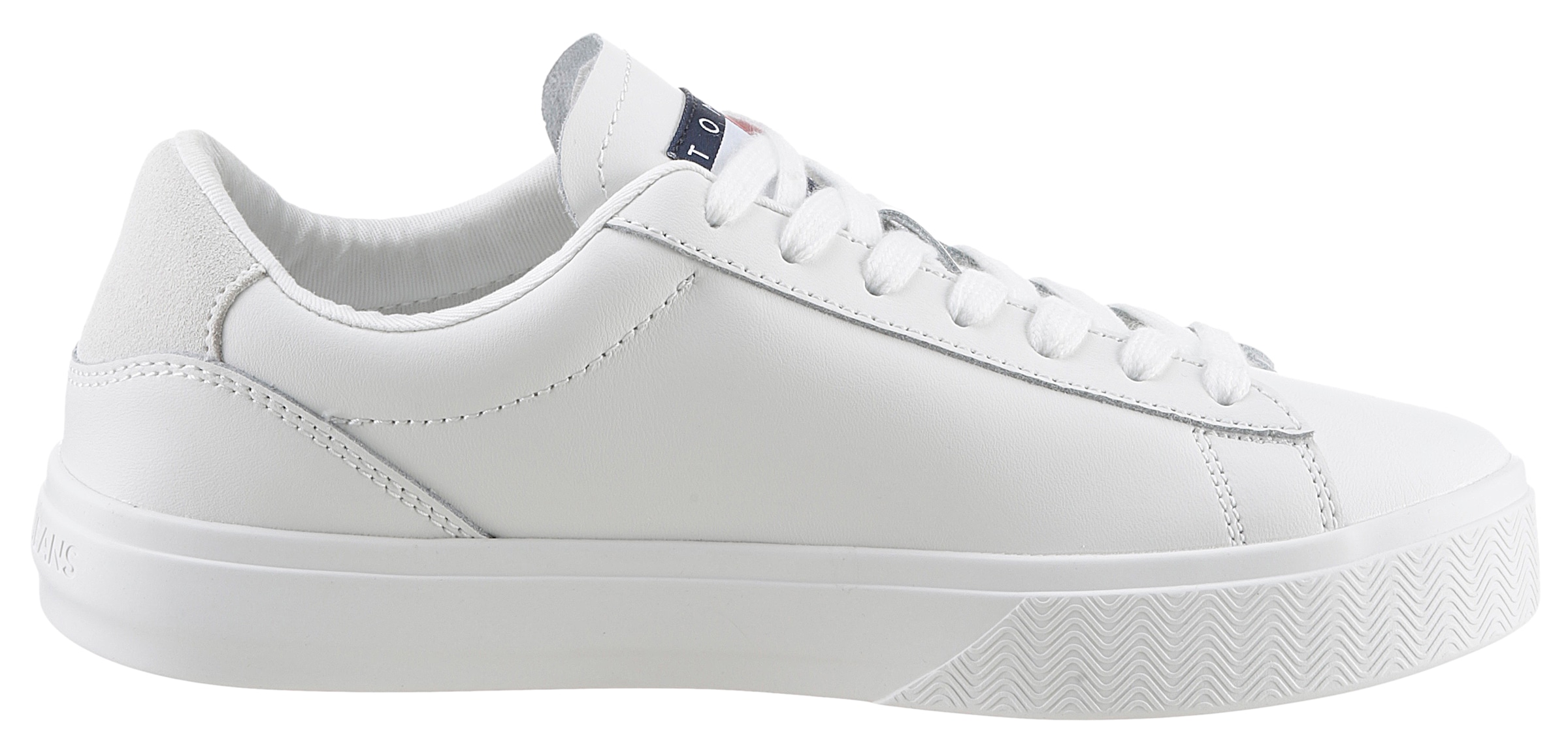 Tommy Jeans Plateausneaker »TJW CUPSOLE SNEAKER ESS«  mit Logoaufnäher an der Zunge, Freizeitschuh, Halbschuh, Schnürschuh