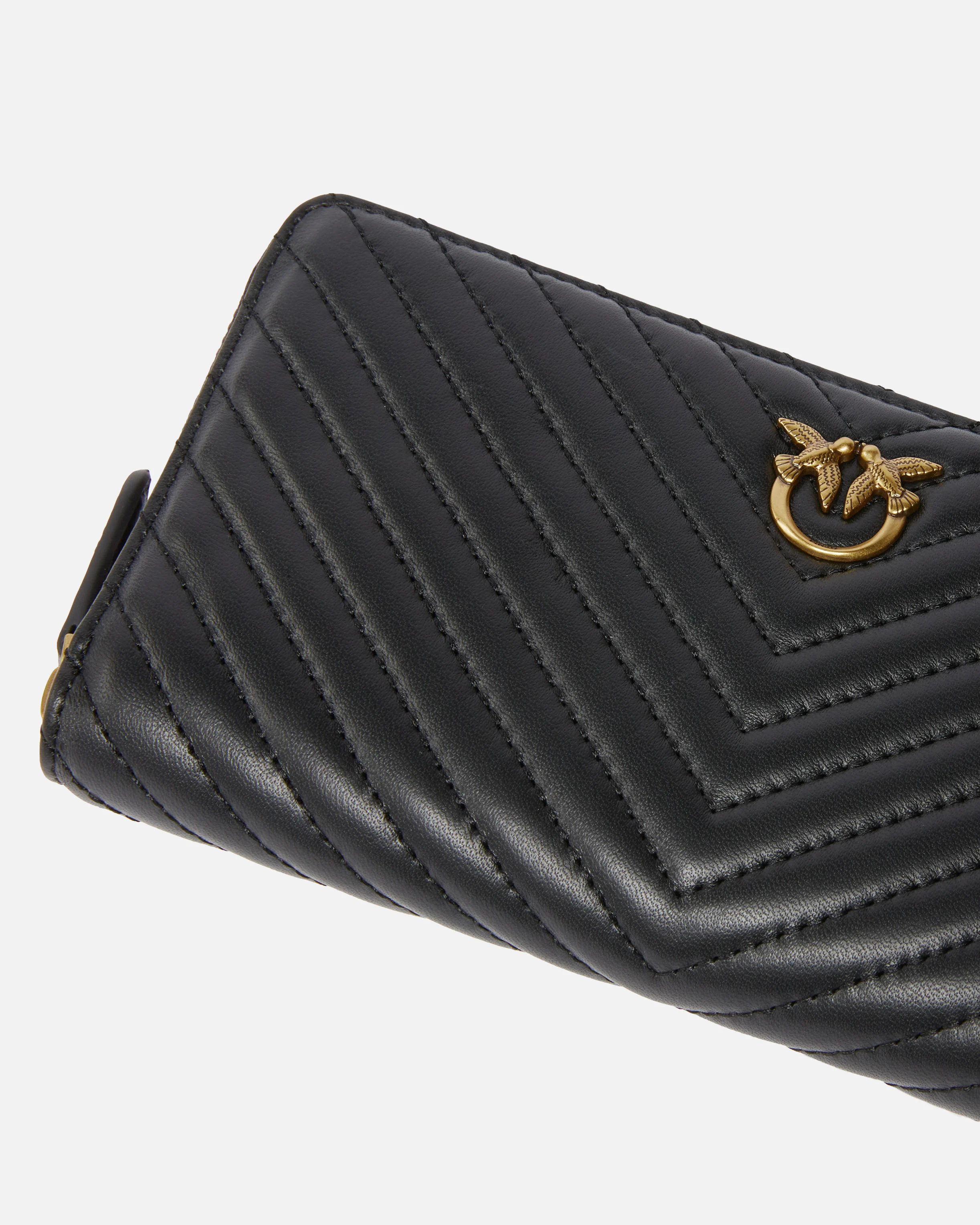 Portefeuille à contour zippé | Noir