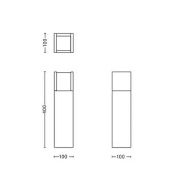 Philips tuinpaal Arbour geïntegreerde LED 40 cm 4W 800 lm antraciet