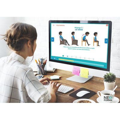 E learning - formation télétravail - gestes et postures