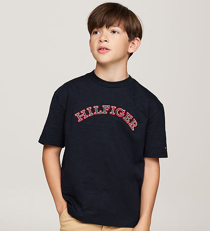 Tommy Hilfiger T-shirt - Monotype EmbroideRød - Desert Sky